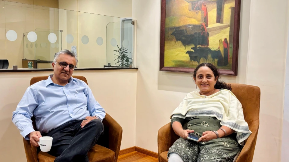 Jehil Thakkar (left) and Manasi Narsimhan