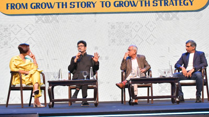 From left: Padmaja Joshi, Prasoon Joshi, Rajiv Kumar, and Nikhil Sharma