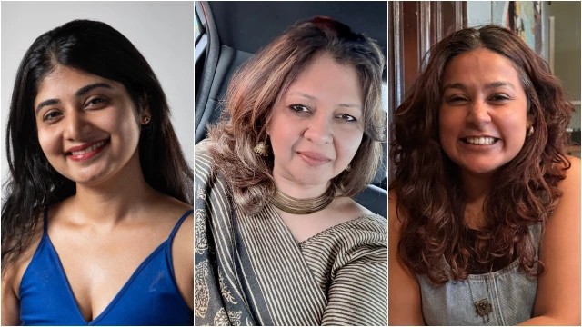 From left: Binaifer Dulani, Nisha Singhani and Manoti Jain