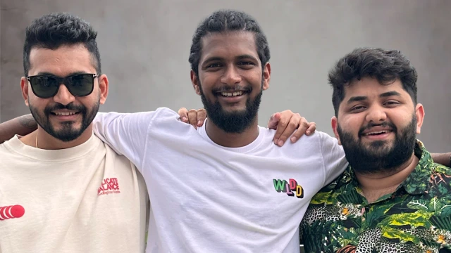 From left: Jaidev Kesti, Vivekanand Kilari and Arihant Jain 