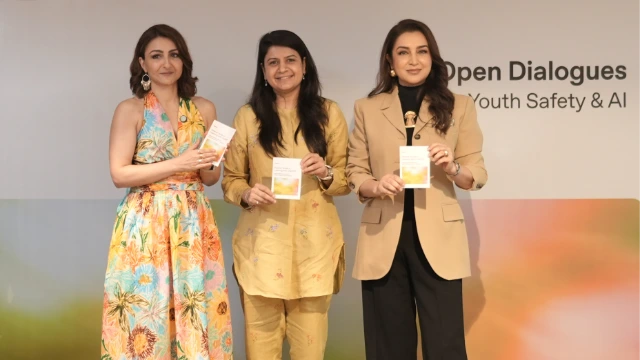 (L-R) Soha Ali Khan, Pragya Misra, and Tisca Chopra at the launch event