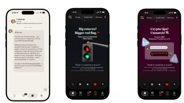 Tinder, Hinge and The League will share guidance on identifying scam tactics, verifying profiles and reporting cybercrime.