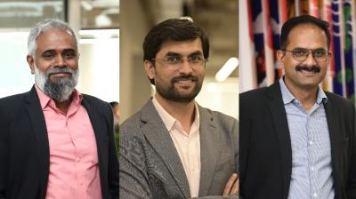 From left: Binu Thomas, Manish Sharma and Ramsai Panchapakesan
